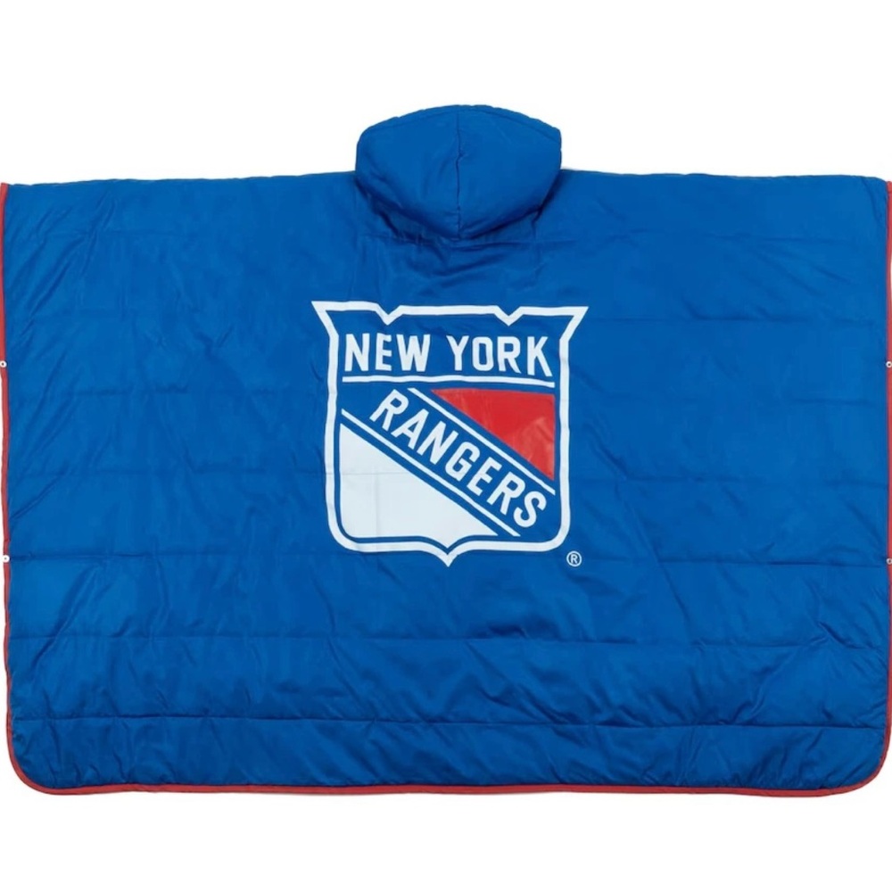 NWT! NHL Poler Outdoor Stuff New York Rangers Reversable Camp Poncho. hockey